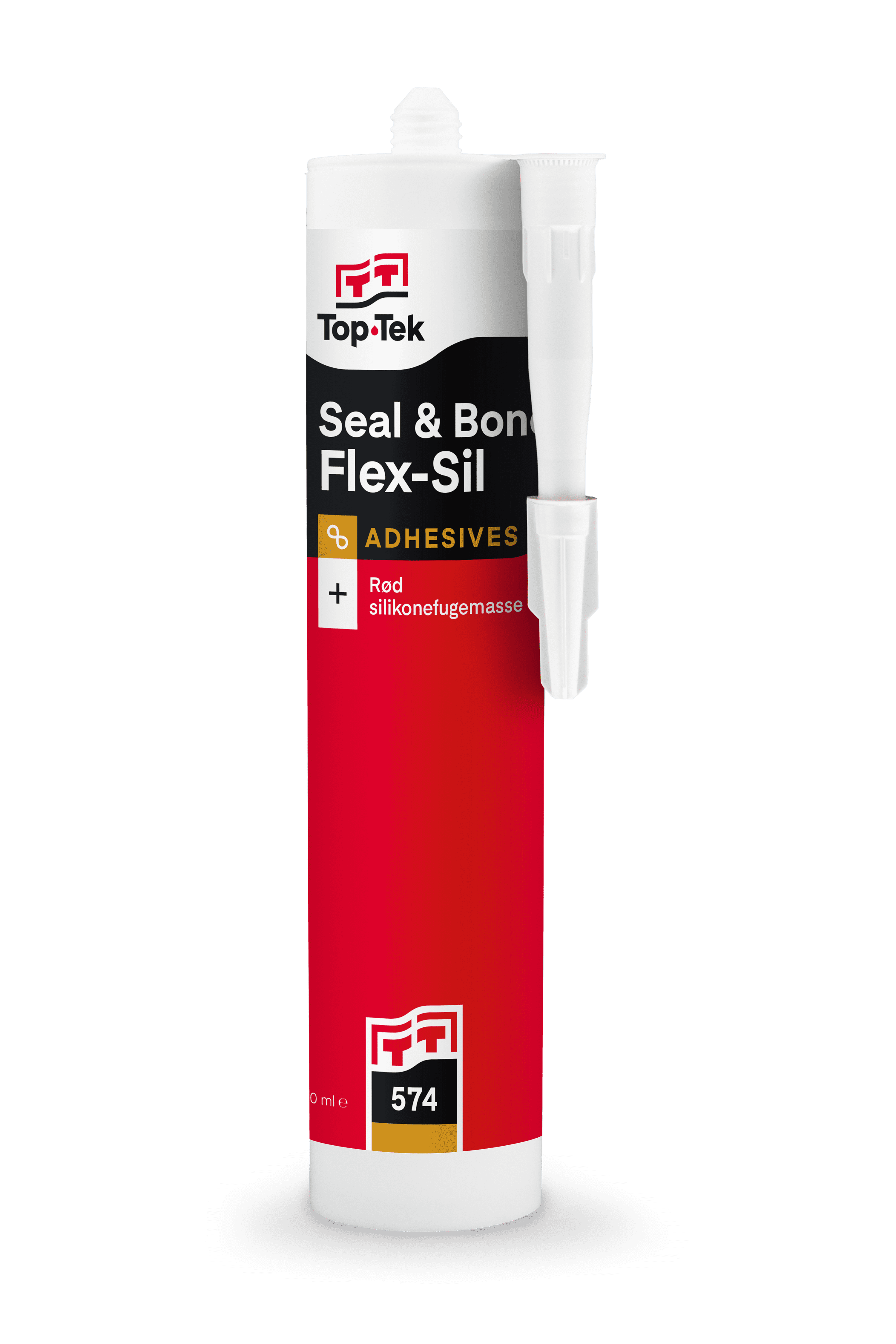 TT574 Seal&Bond FlexSil Rød 310 ml TOPTEK