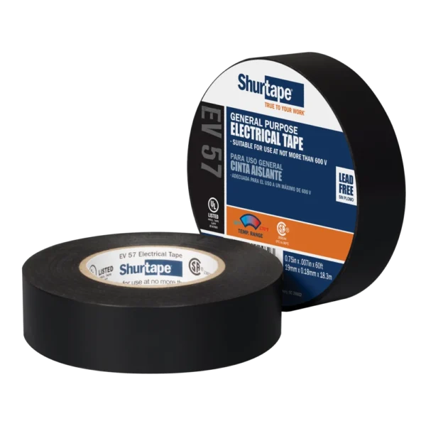 EV57 Electrical Tape 19mm x 0,18mm x 20m, black